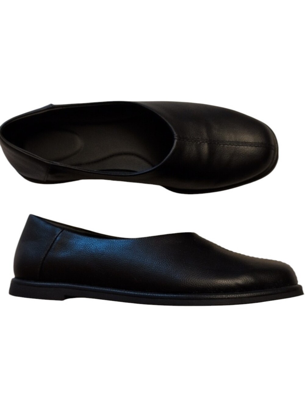 NEW UNIQLO : C Square Flat Shoes black Japanese Minimalist Style Size 7.5